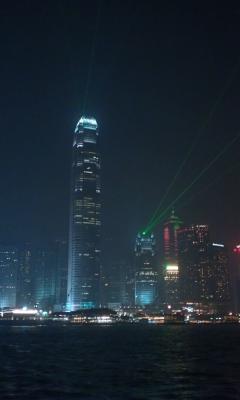 Lasershow vom Wasser aus